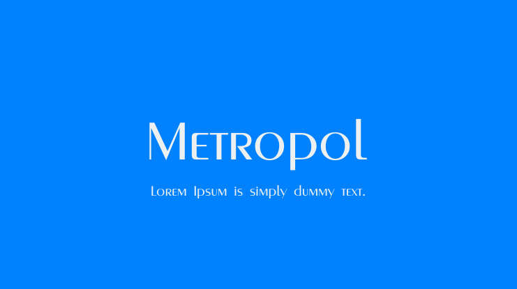 Metropol Font