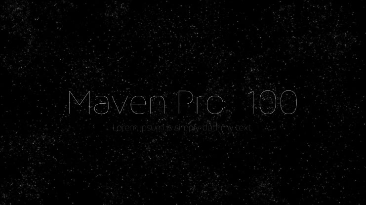 Maven Pro  100 Font Family