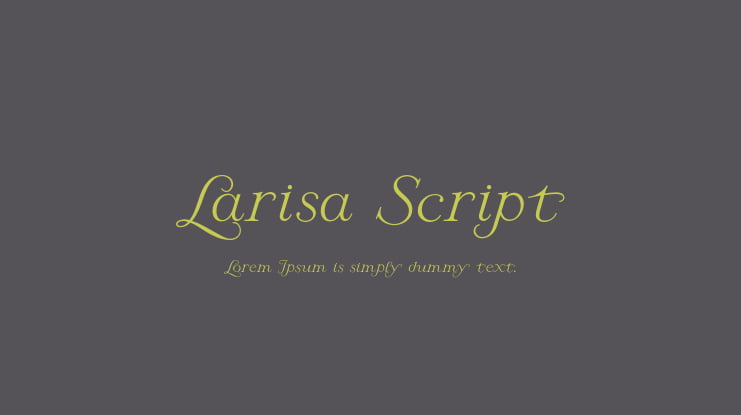 Larisa Script Font