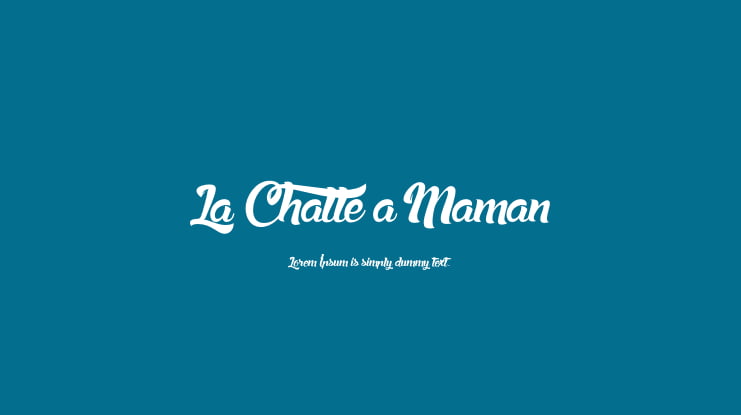 La Chatte a Maman Font