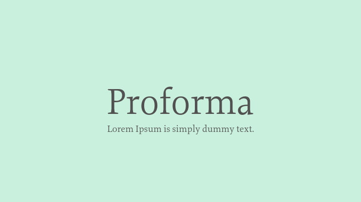 Proforma Font Family