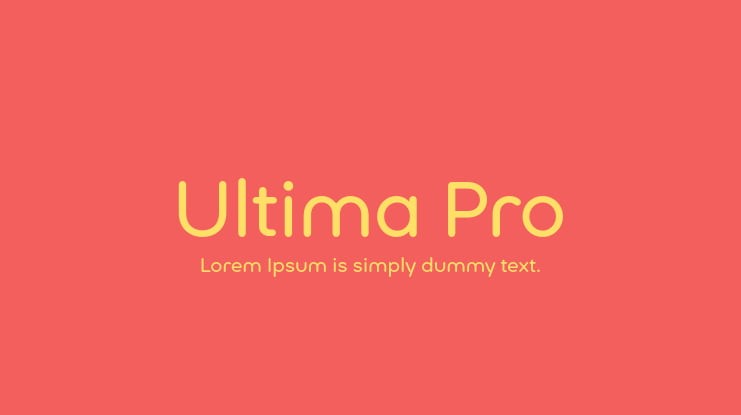 Ultima Pro Font Family