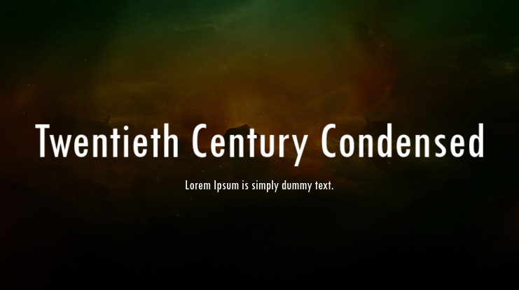 Twentieth Century Condensed Font Family