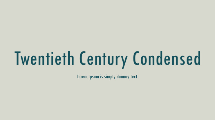 Twentieth Century Condensed Font Family
