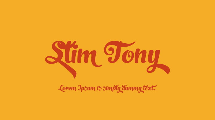 Slim Tony Font Family