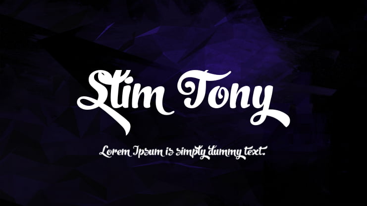 Slim Tony Font Family