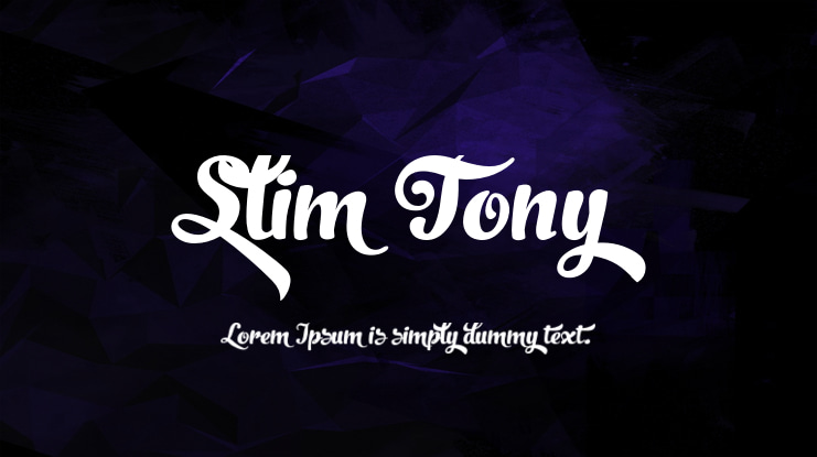 Slim Tony Font Family