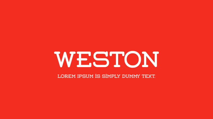 Weston Font Family
