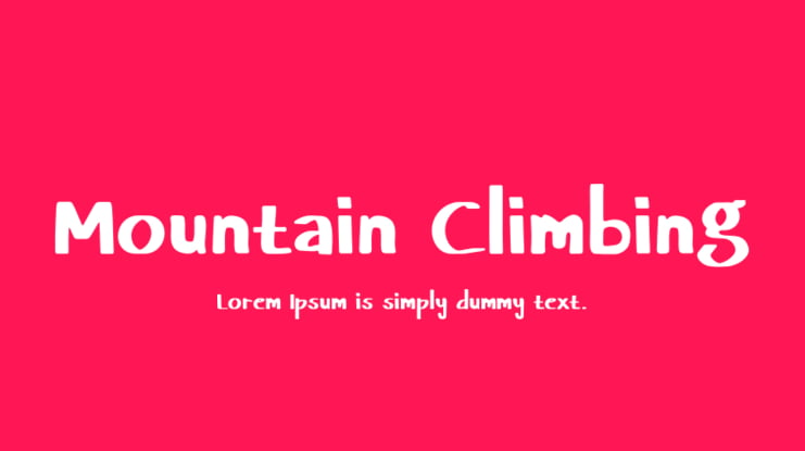 Mountain Climbing Font