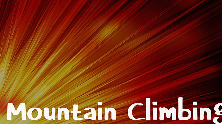 Mountain Climbing Font