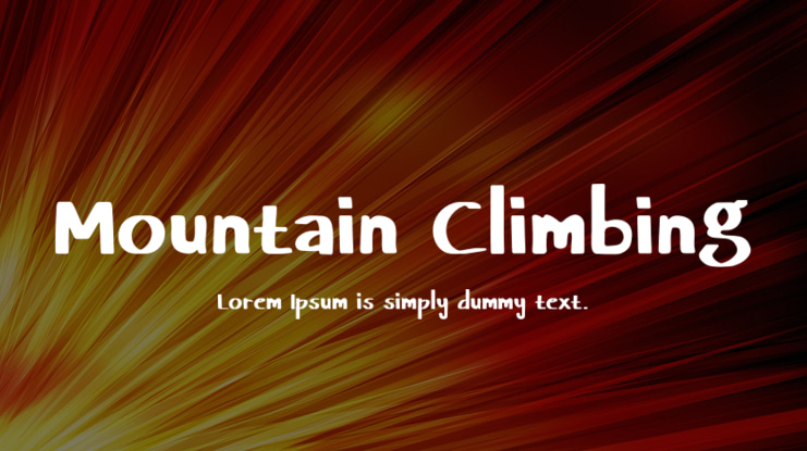 Mountain Climbing Font