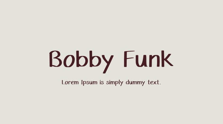 Bobby Funk Font