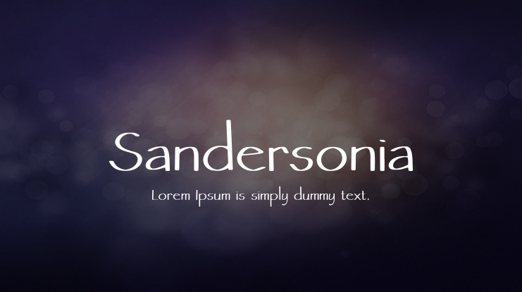 Sandersonia Font