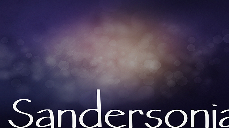 Sandersonia Font