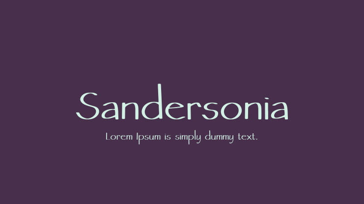 Sandersonia Font