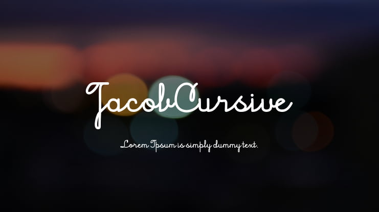 JacobCursive Font