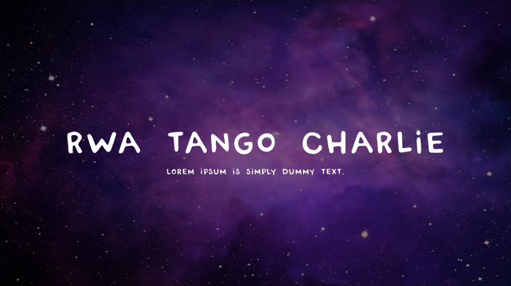 RWA Tango Charlie Font