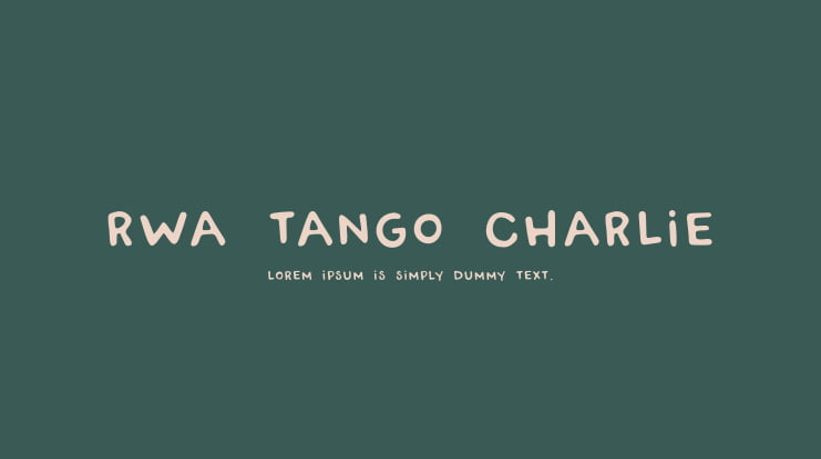 RWA Tango Charlie Font