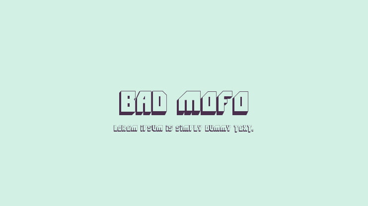Bad Mofo Font
