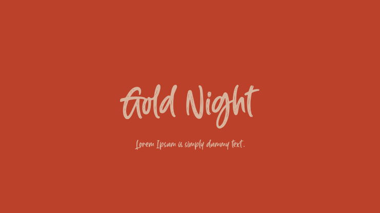 Gold Night Font