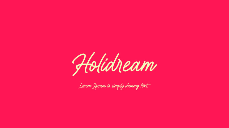 Holidream Font