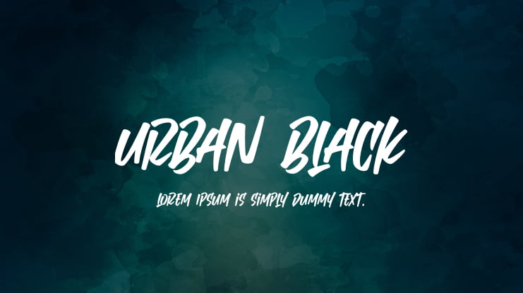 Urban Black Font