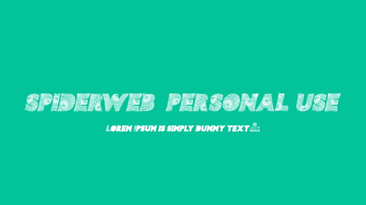 SPIDERWEB  PERSONAL USE Font