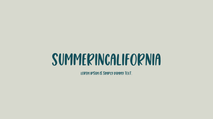 SummerInCalifornia Font