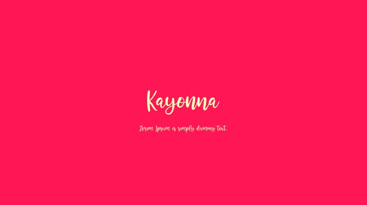 Kayonna Font Family