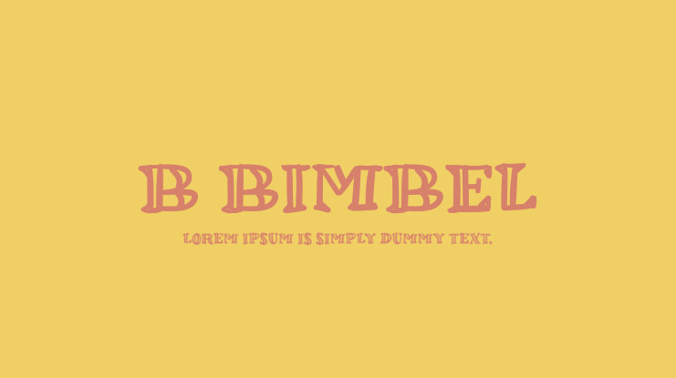 b Bimbel Font