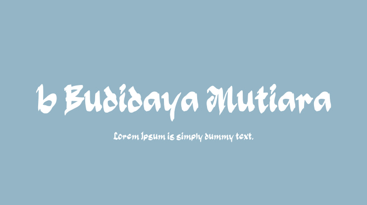 b Budidaya Mutiara Font