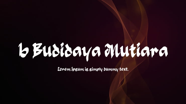 b Budidaya Mutiara Font