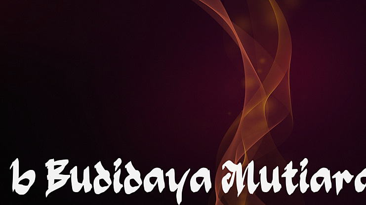 b Budidaya Mutiara Font