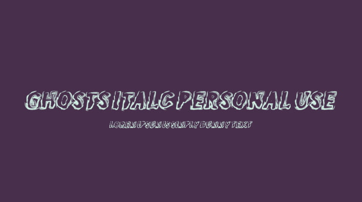 GHOSTS ITALC PERSONAL USE Font