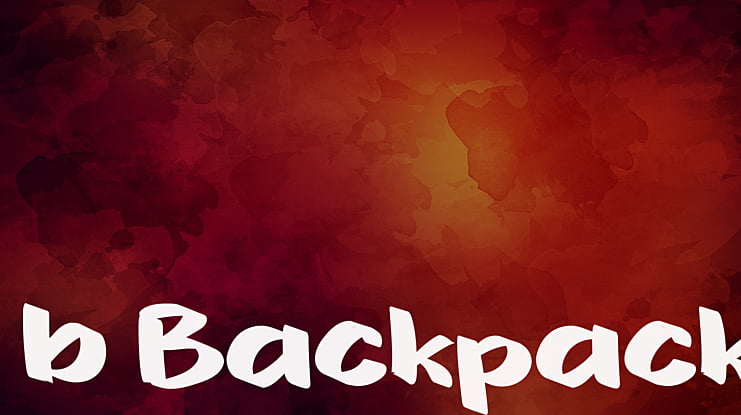 b Backpack Font