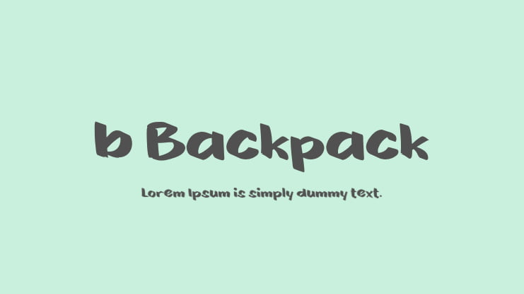 b Backpack Font