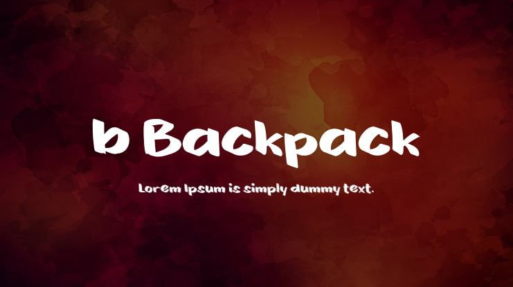 b Backpack Font