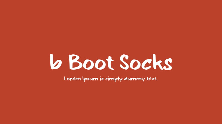 b Boot Socks Font