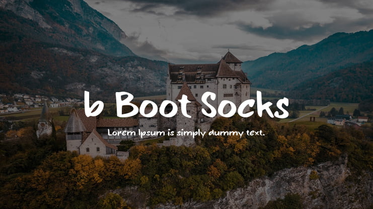 b Boot Socks Font