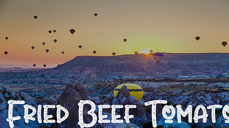 Fried Beef Tomato Font