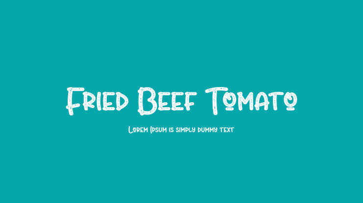 Fried Beef Tomato Font