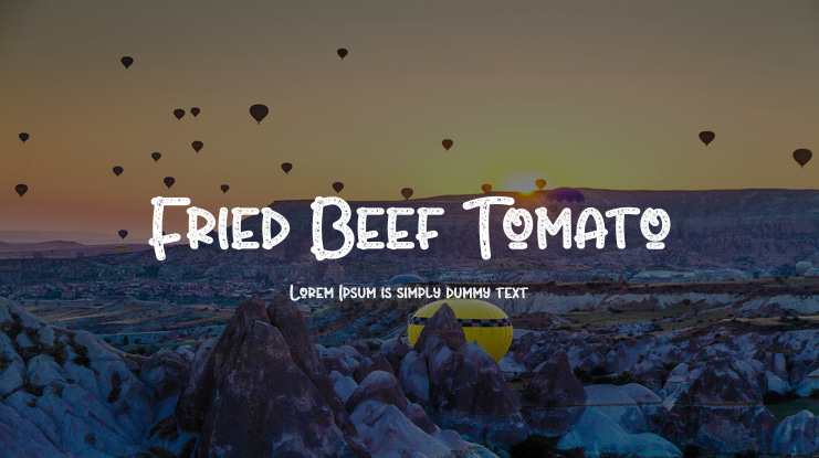 Fried Beef Tomato Font