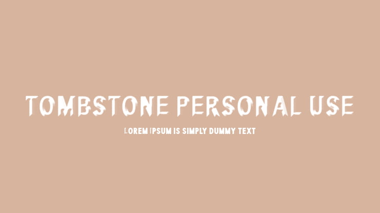TOMBSTONE PERSONAL USE Font