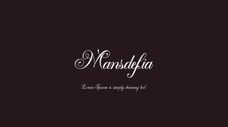 Mansdefia Font