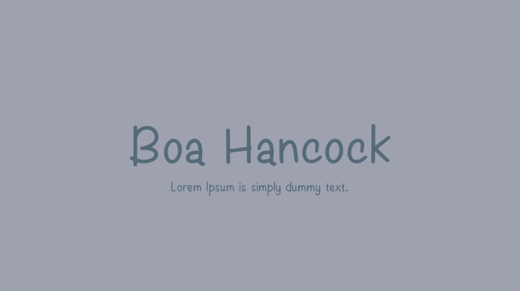 Boa Hancock Font