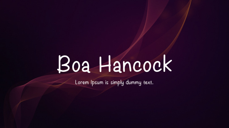 Boa Hancock Font