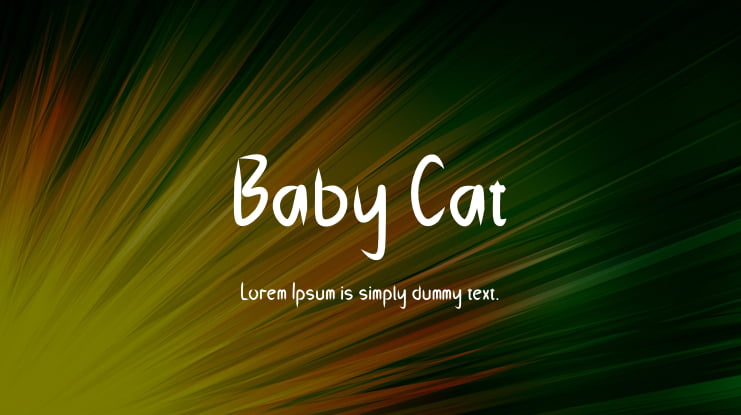 Baby Cat Font