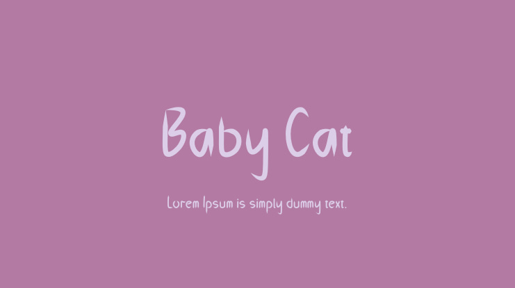Baby Cat Font