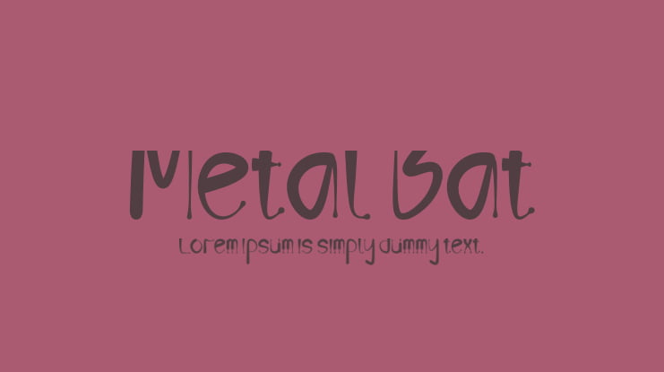 Metal Bat Font