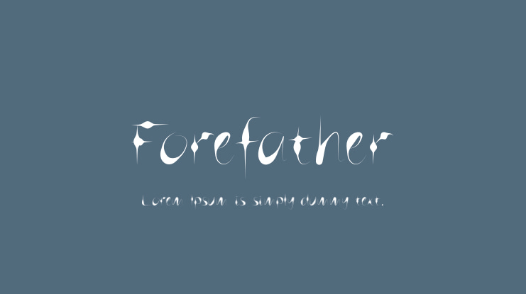 Forefather Font